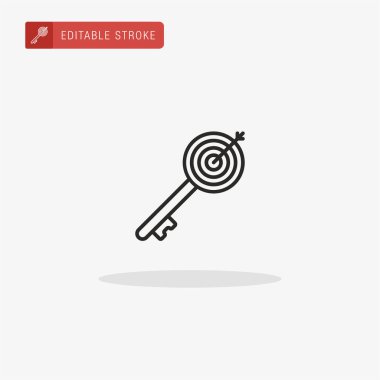 Anahtar simge vektörü. Sunum için anahtar simgesi.