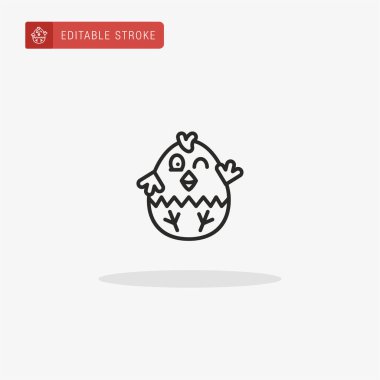 Chick ikon vektörü. Sunum için Chick simgesi.