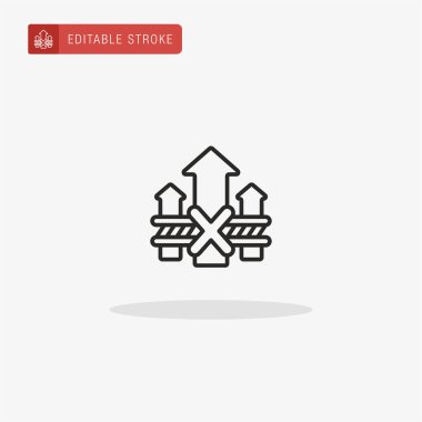 Solunabilir olmayan kumaş ikon vektörü. Sunum için Nefes Almayan Kumaş simgesi.