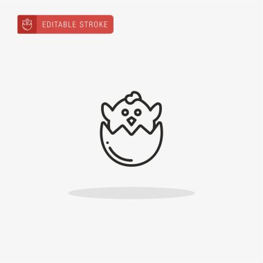 Chick ikon vektörü. Sunum için Chick simgesi.