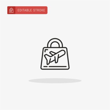 Torba simgesi vektörü. Sunum için torba simgesi.