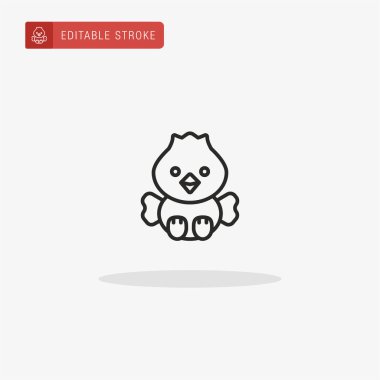 Chick ikon vektörü. Sunum için Chick simgesi.
