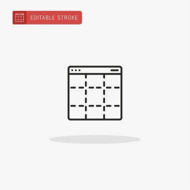 Üçüncünün Kuralı simge vektörü. Sunum için Üçüncü Kural simgesi.