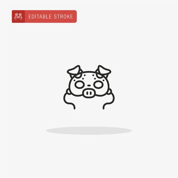 豚のアイコンベクトル プレゼンテーションのための豚のアイコン — ストックベクタ