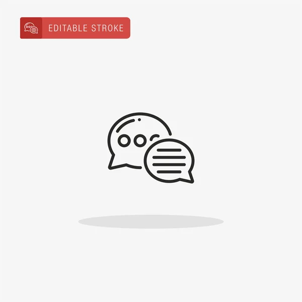 Speech Bubble Vector Icono Icono Burbuja Voz Para Presentación — Archivo Imágenes Vectoriales