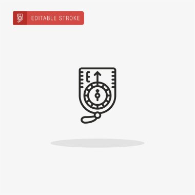 Pusula simgesi vektörü. Sunum için pusula simgesi.