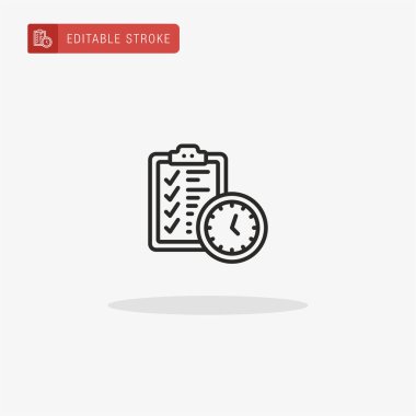 Kontrol listesi simgesi vektörü. Sunum için kontrol listesi simgesi.