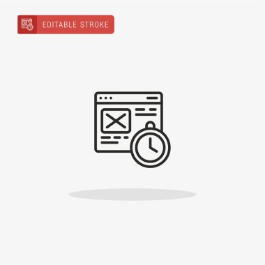 Tarayıcı simge vektörü. Sunum için tarayıcı simgesi.