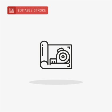 Simge vektörünü planlar. Sunum için plan simgesi.