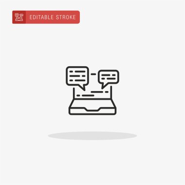 Dizüstü bilgisayar simgesi vektörü. Sunum için dizüstü simgesi.