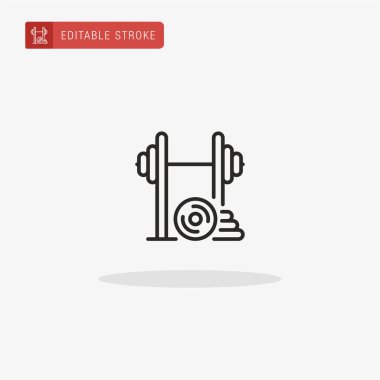 Ağırlık kaldırma ikonu vektörü. Sunum için ağırlık kaldırma simgesi.