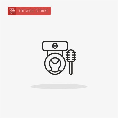 Tuvalet ikonu vektörü. Sunum için tuvalet simgesi.