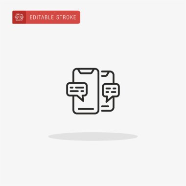 Akıllı telefon ikon vektörü. Sunum için akıllı telefon simgesi.