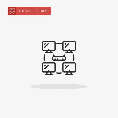 Bilgisayarlar simge vektörü. Sunum için bilgisayar simgesi.