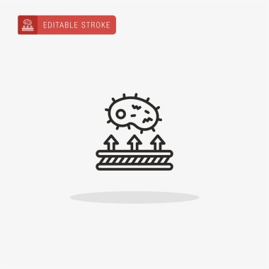 Antibakteriyel Kumaş ikon vektörü. Sunum için Antibakteriyel Kumaş simgesi.