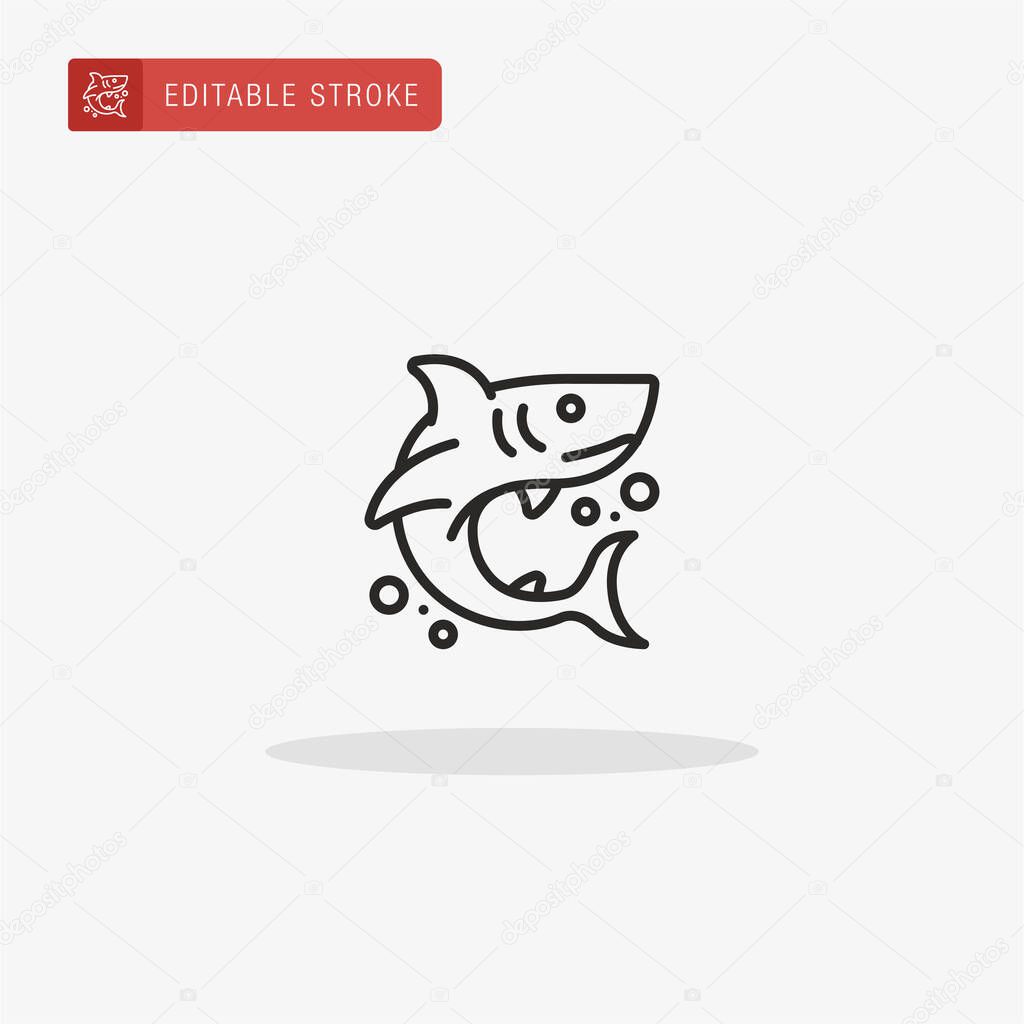 Shark icon vector. Shark icon for presentation.