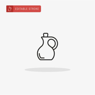 Sürahi ikon vektörü. Sunum için sürahi simgesi.