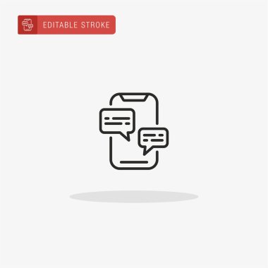 Akıllı telefon ikon vektörü. Sunum için akıllı telefon simgesi.