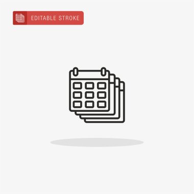 Takvim simgesi vektörü. Sunum için takvim simgesi.