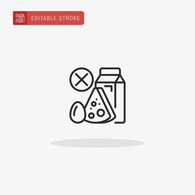 Süt Ürünleri ikon vektörü. Sunum için Süt Ürünleri simgesi.