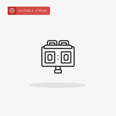 Skor tablosu simgesi vektörü. Sunum için puan tahtası simgesi.