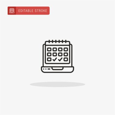 Dizüstü bilgisayar simgesi vektörü. Sunum için dizüstü simgesi.