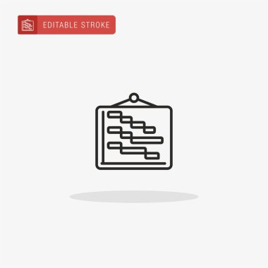 Grafik simgesi vektörü. Sunum için grafik simgesi.