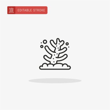 Mercan ikon vektörü. Sunum için mercan simgesi.