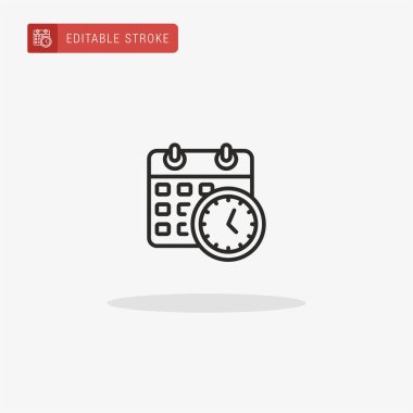 Takvim simgesi vektörü. Sunum için takvim simgesi.