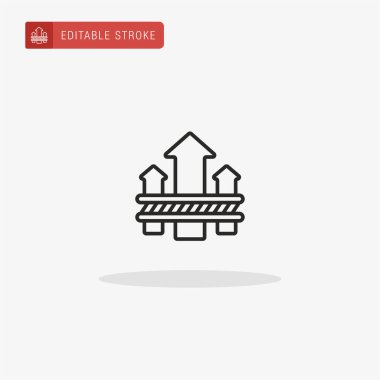 Solunabilir Kumaş ikon vektörü. Sunum için solunabilir Kumaş simgesi.