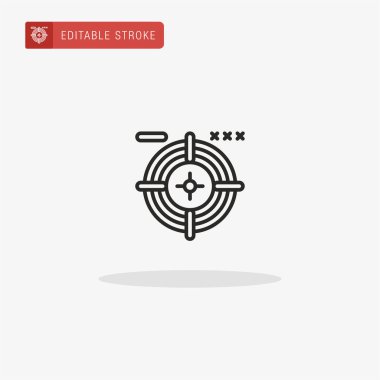 Hedef ikon vektörü. Sunum için hedef simge.
