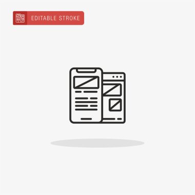 Akıllı telefon ikon vektörü. Sunum için akıllı telefon simgesi.