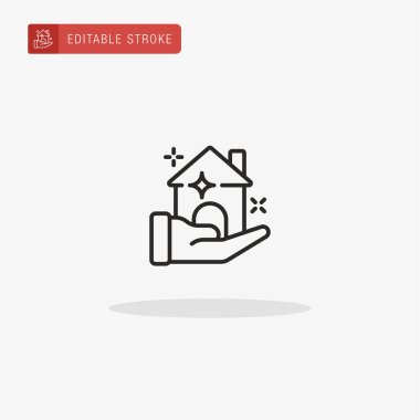 Ev ikonu vektörü. Sunum için ev simgesi.