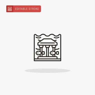 Şehir simgesi vektörü. Sunum için şehir simgesi.