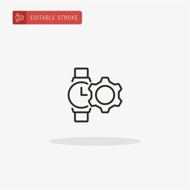 Ayarlar simge vektörü. Sunum için ayar simgesi.