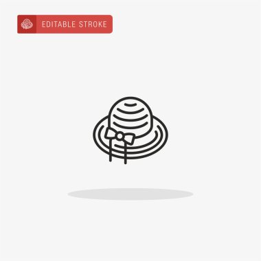 Şapka simgesi vektörü. Sunum için şapka simgesi.