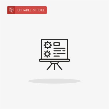 İstatistik simgesi vektörü. Sunum için istatistik simgesi.