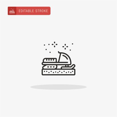 Kar mobil ikonu vektörü. Sunum için kar mobil simgesi.