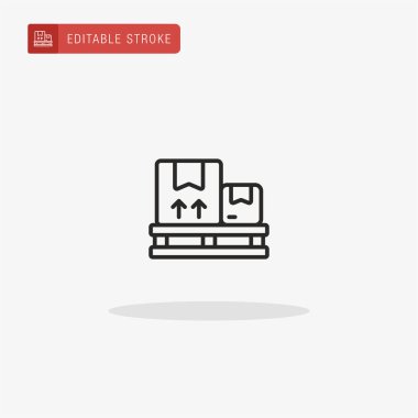 Simge vektörünü parseller. Sunum için paket simgesi.