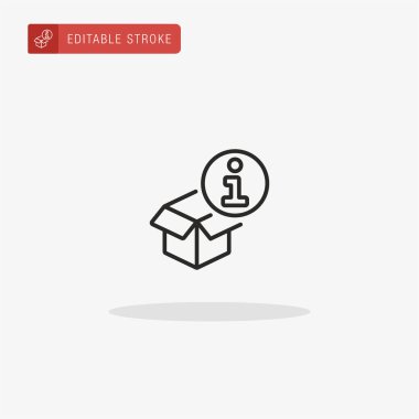 Kutu simgesi vektörü. Sunum için kutu simgesi.