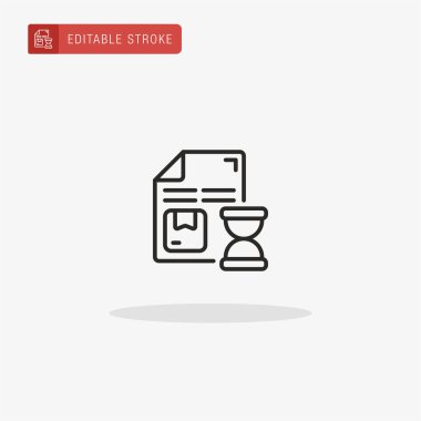 Evrak ikonu vektörü. Sunum için belge simgesi.