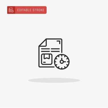 Evrak ikonu vektörü. Sunum için belge simgesi.