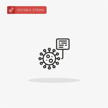 Virüs simgesi vektörü. Sunum için virüs simgesi.