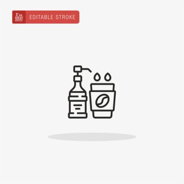 Şurup ikonu vektörü. Sunum için şurup simgesi.