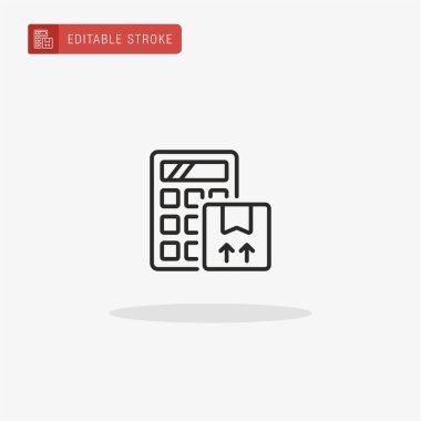 Hesap makinesi ikon vektörü. Sunum için hesap makinesi simgesi.