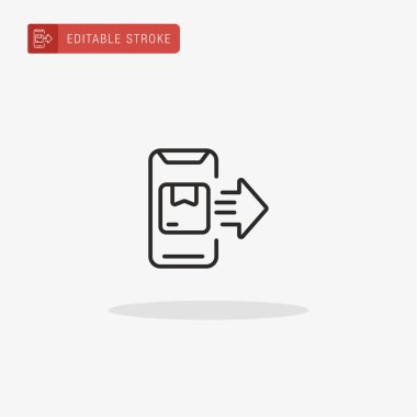 Mobil simge vektörü. Sunum için mobil simge.