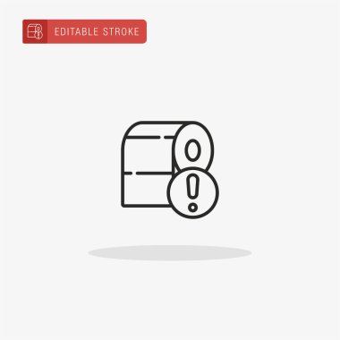 Tuvalet kağıdı ikonu vektörü. Sunum için Tuvalet Kağıdı simgesi.