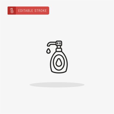 Bebek yağı ikon vektörü. Sunum için bebek yağı simgesi.