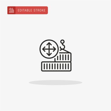 Kargo simgesi vektörü. Sunum için kargo simgesi.