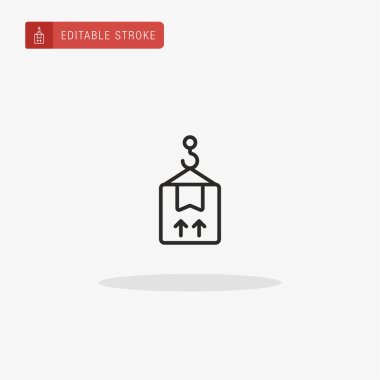 Kutu simgesi vektörü. Sunum için kutu simgesi.